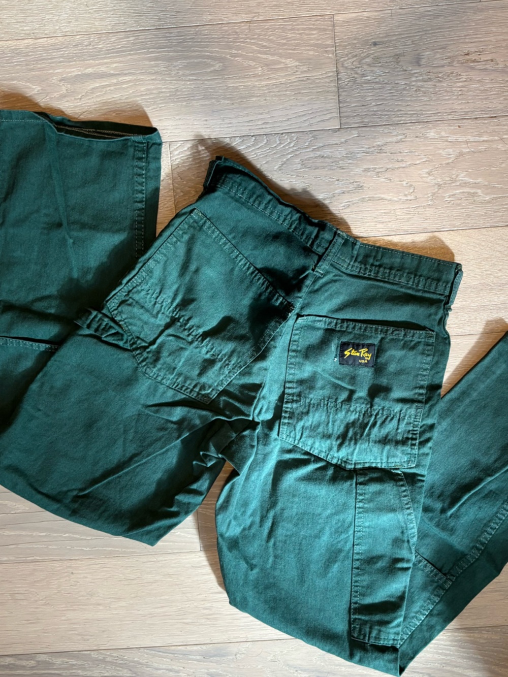 STAN RAY USA Green Painter Pants with Pocket Logo - Picture 2 of 5